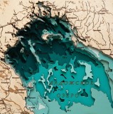 Деревянная рельефная карта Ладожского озера 30x40 WOODENMAP ART 2116 