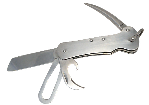 Нержавеющий яхтенный нож со свайкой ART 8277