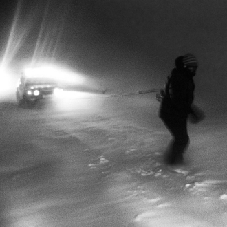 #chexp 70 км до Певека. Ночная работа. Сергей Доля идет ведущим