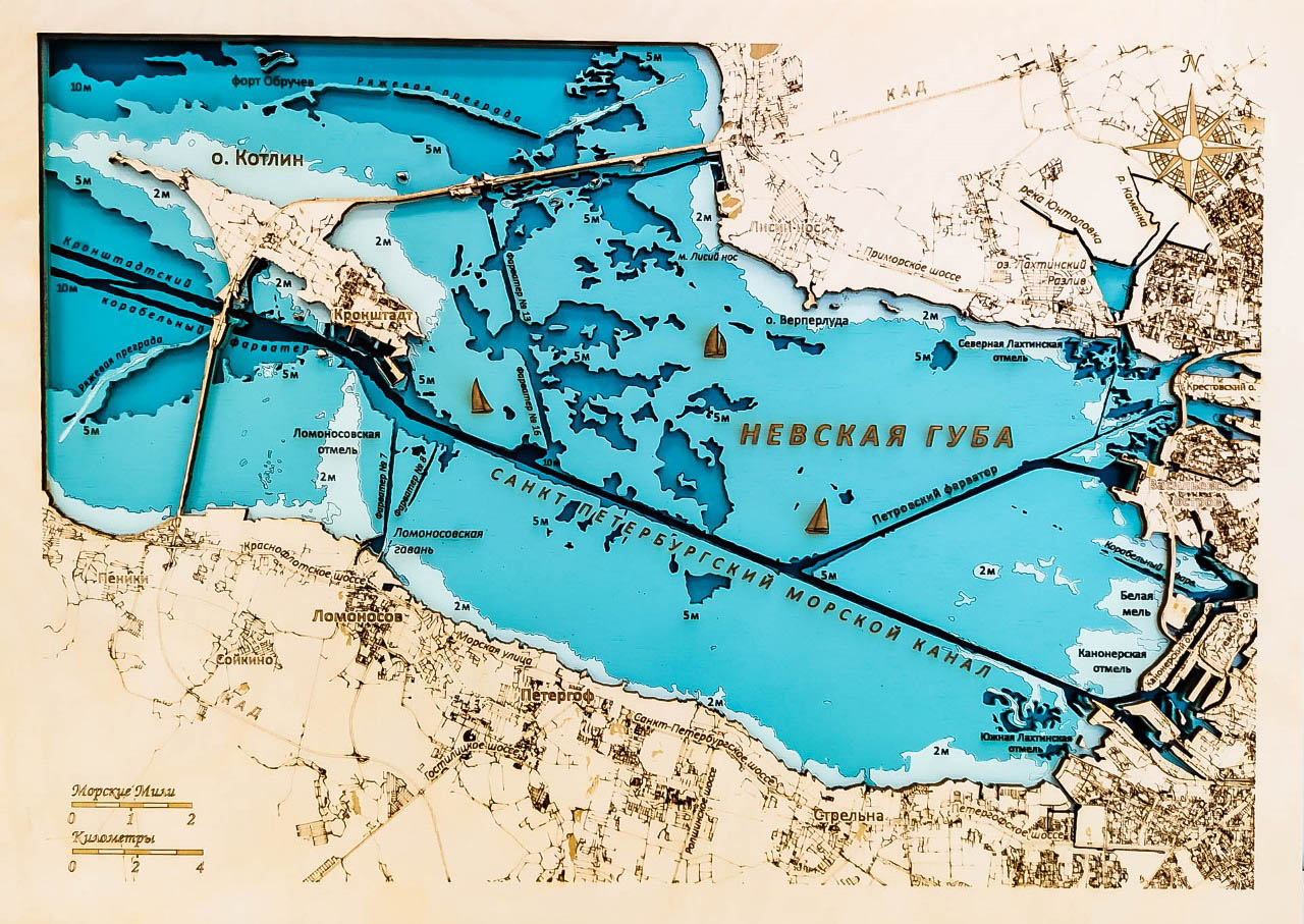 Морская карта невской губы