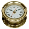 Часы круглые с римскими цифрами полированная латунь ART 4095 Clock, brass polished, lacquered