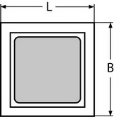 Матовый светильник врезной квадратный (чертеж)
