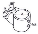 Кронштейн трубы скользящий усиленный с 2 винтами (чертеж)