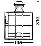 Электролампа угловая H345/E27/60W (чертеж)
