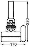 Лампа настольная H290/E27/40W (чертеж)