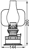 Электролампа RETRO-PETROL 260x144/E27/60W (чертеж)