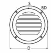 Вентиляционная решетка круглая (чертеж)