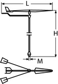 Ветроуказатель с рефлекторами (чертеж)
