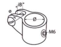 Кронштейн трубы скользящий усиленный Bimini (чертеж)