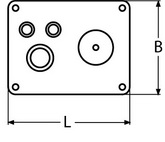 Панель аварийной сигнализации 82x64 (чертеж)