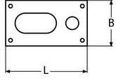 Выключатель помпы 90x50 с предохранителем (чертеж)