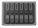 Панель выключателей 6 клавиш 190x135 алюминий ART 8686 6 gang waterproof switch panel