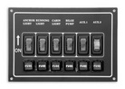 Панель выключателей 6 клавиш 165x115 алюминий ART 8689 6 gang switch panel