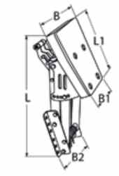 Транец для мотора с регулировкой наклона плиты (чертеж)