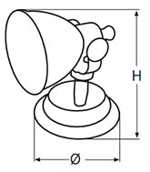 Бра 40 ватт на светодиодах с шарниром латунь (чертеж)