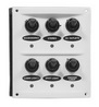 Панель с шестью влагозащищенными выключателями ART 8757 6 gang splashproof switch panel
