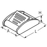 Пряжка для плоских строп 25 мм (чертеж)