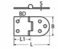 Петля S4 76x40 (чертеж)