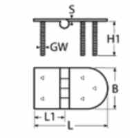 Петля S4 76x40 (чертеж)