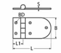 Петля S4 127x65 (чертеж)