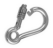 Карабин с муфтой с кольцом ART 8950 Spring hook opening mouth with eyelet - self-lock nut