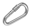 Карабин-груша с предохранительным винтовым стопором ART 8958 Spring hook with safety screew nut