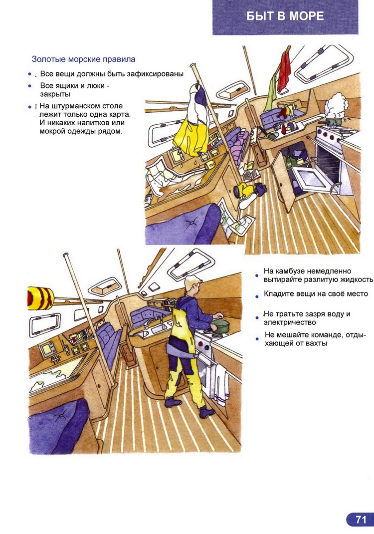 Ликбез матроса парусной яхты > Быт на борту: золотые морские правила